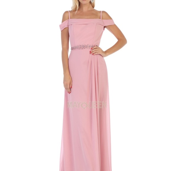 ROSE BURGUNDY MAUVE BLUE CHAMPAGNE MOTHER OF THE BRIDE GROOM GOWN - Picture 8 of 9